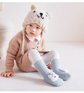 Chaussettes bébé en polaire 3D pour garçon et fille, motif lapin, pour Noël, sans risque de fragilité, en <span class=keywords><strong>laine</strong></span>, pour nouveau-né - Product Image 3