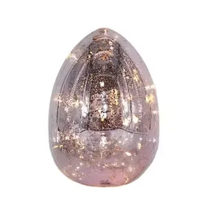 Factory Direct Seven-Color Colored Plastic Glitter Easter Egg Ornament for Hotel Family Parties Mall Holiday Decorations