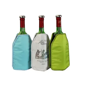 Wine Gel Ice Pack Bottle Cooler Wine Cooler Sleeve Storage Insulated Baby Bottle Bag Nylon Letter Insulated Box Pantone Color