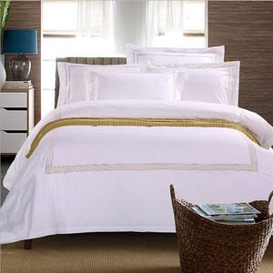 Chất Lượng Cao Tinh Khiết Bông Bedsheet Bộ 4PC Năm Sao Khách Sạn Sang Trọng Ai Cập Phòng Ngủ Percale Bộ Đồ Giường Sheets <span class=keywords><strong>Set</strong></span> Cho Giường - Product Image 1