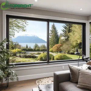 Ventanas de Vidrio Fijo de Alta Resistencia a Huracanes Personalizadas, <span class=keywords><strong>Ventana</strong></span> Panorámica de Aluminio con Vidrio Templado Grande - Product Image 1