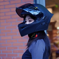Casque intégral SOMAN à double visière, casque de moto rabattable, accessoires Casco, pour hommes et femmes, casque de moto de course, homologué DOT, visière