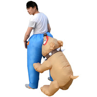 Costume gonflable de chien qui mord la fesse, costume de dessin animé pour Halloween et Noël, vente chaude