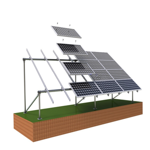 Système de support solaire à montage au sol avec base en aluminium, panneaux structurels couleur argent, surface anodisée, taille personnalisée - Product Image 4