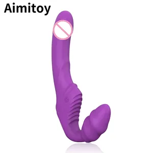 Aimitoy заводская цена Женская Вагина точка G секс-игрушки для лесбиянок силиконовые Famale Вибраторы Секс-игрушки без бретелек фаллоимитатор для лесбиянок