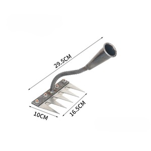 5/6/7/8 tines dày thép carbon Vườn cỏ san lấp mặt bằng <span class=keywords><strong>Rake</strong></span> gia đình trang trại đất đào dụng cụ cầm tay nông nghiệp <span class=keywords><strong>Rake</strong></span> - Product Image 6