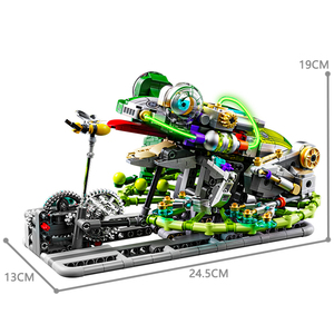 898 + pcs Cyborg loạt động vật Ếch khối xây dựng thiết lập với màn hình đứng và đèn moc cơ khí cá mập ếch Khối quà tặng - Product Image 4