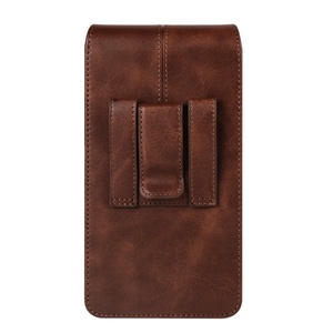 Sac banane vintage unisexe en cuir Crazy Horse Boshiho, petit sac de téléphone décontracté pour homme, style hip-hop, avec boucle de ceinture - Product Image 1