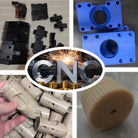Pièces en plastique usinées CNC sur mesure de haute qualité en POM, nylon bleu, ABS, PEEK, PC, PTFE, PMMA, HDPE