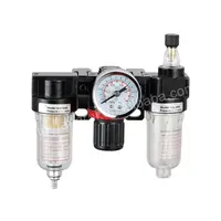 Pnömatik hava su yağ kontrol vanası filtre regülatörü kombinasyonu ve basınç göstergeleri