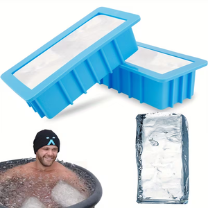 2 moules à glaçons rectangulaires en silicone réutilisables pour bain de glace, baignoire de récupération par immersion froide - Product Image 4