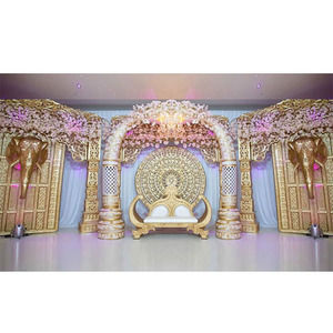 Decoración de escenario de boda india, impresionante escenario de bollwood, decoración de escenario de boda india de ensueño - Product Image 1