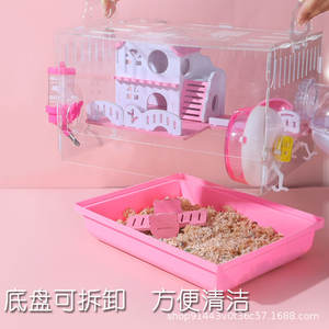 Cage pour hamster prix de gros petite bouteille d'eau pastorale bol de nourriture roue de course Cage pour hamster et animaux de compagnie - Product Image 6