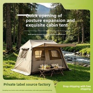 <span class=keywords><strong>Tenda</strong></span> <span class=keywords><strong>da</strong></span> <span class=keywords><strong>Campeggio</strong></span> Oxford Monocamera a Quattro Stagioni, Doppio Strato, Impermeabile, Apertura Rapida Automatica, con Tetto e <span class=keywords><strong>Tenda</strong></span> a Baldacchino Integrati - Product Image 2