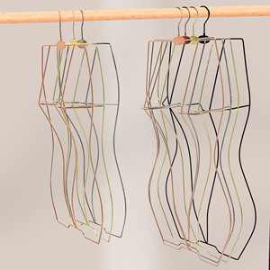 D5079 Appendiabiti <span class=keywords><strong>in</strong></span> <span class=keywords><strong>Metallo</strong></span> Dorato all'Ingrosso, Logo Personalizzato, Pieghevole <span class=keywords><strong>per</strong></span> Costumi da Bagno, Espositore 3D <span class=keywords><strong>per</strong></span> Abbigliamento Personalizzato - Product Image 3