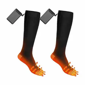 यूएसबी रिचार्जेबल विंटर स्नोबोर्डिंग सॉक्स 3 हीटिंग सेटिंग्स सॉक्स बैटरी घुटने के पैर के वार्मर से ऊपर गर्म
