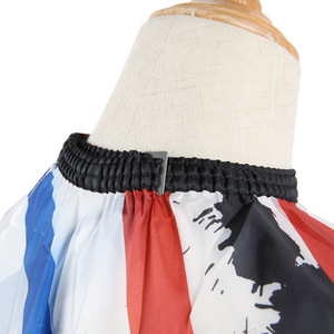 Capa de Peluquería Retro a Rayas Roja, Blanca y Azul, Delantal de Barbería Resistente - Product Image 3