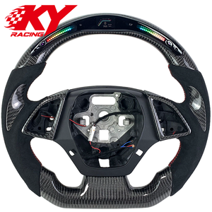 Automotive <b>interior</b> <b>accessories</b> carbon fiber leather LED RPM sport steering wheel suitable for Chevrolet Camaro SS RS LT ZL1 Z28 - Product Image 1