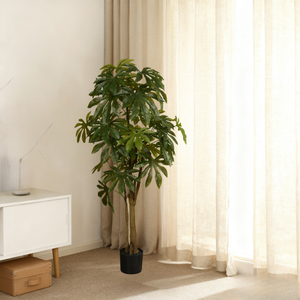 Árbol de Aralia Japonés Artificial de Alta Calidad, 150 cm, en Maceta, Decoración de Interiores, Graduación, Siempre Verde - Product Image 5