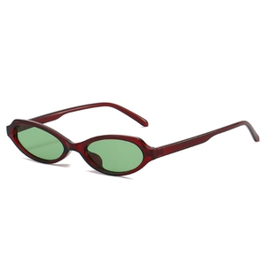 13185 piccolo leopardo ovale Y2k tonalità di design marche di lusso occhiali da sole occhiali da sole per le donne occhi di gatto sfumature da viaggio strette - Product Image 1