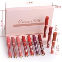 Personnalisé costume — Kit de rouge à lèvres rose, ensemble Tube pour baume, cosmétique, brillant à lèvres, coffret cadeau en papier, emballage