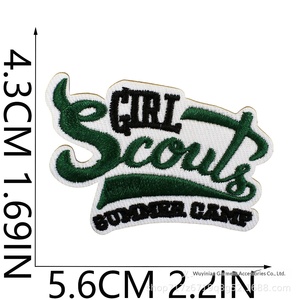 Autocollants en tissu brodés avec des lettres anglaises vertes, patchs brodés pour les scouts, décoration de vêtements pour enfants - Product Image 3