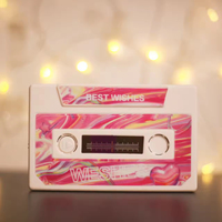 Cassettes audio personnalisées avec logo, 60/300 secondes, enregistreur de messages OEM, carte de vœux sonore personnalisable pour la remise des diplômes, la Saint-Valentin