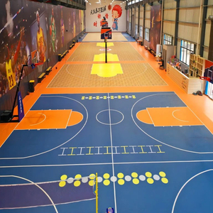 Rollo de vinilo <span class=keywords><strong>para</strong></span> cancha de baloncesto, suelo deportivo de <span class=keywords><strong>pintura</strong></span> epoxi de Pvc <span class=keywords><strong>para</strong></span> cancha de fútbol sala interior - Product Image 2