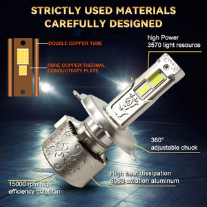 Ampoules de phare <span class=keywords><strong>LED</strong></span> pour voiture LELANPU H11 <span class=keywords><strong>H7</strong></span> 9005 Hb3 Bi-Xénon avec puce de rechange, les meilleures ampoules H4 N6 pour Jeep BMW Golf Dodge Jetta - Product Image 4
