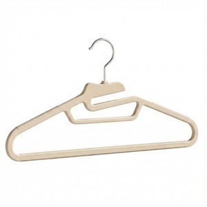 Plastic Clothes Hangers Off White Rectangle Hook Type For Drying Clothes Wardrobe Balcony Use Shoulder Protection - Product Image 5