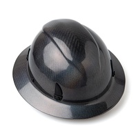 Casque de sécurité en fibre de carbone pure, le plus vendu, léger, à large bord, personnalisable avec logo, 6 points de suspension, pour mineurs professionnels