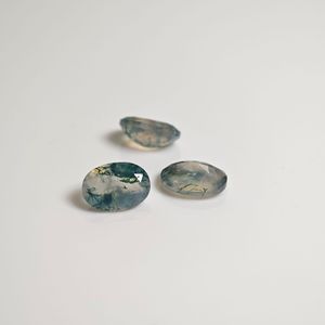 ZDD Moss Agate Egg Shaped Natural <b>Stone</b> Ornament Durable For Everyday Wear - Product Image 2