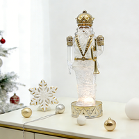 Figura de Cascanueces de Acrílico con Luces LED, Decoración Navideña para Puerta, Regalo de Navidad, Venta al Por Mayor