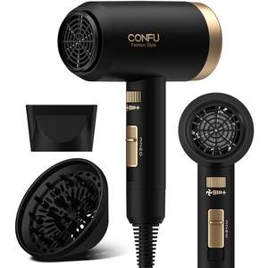 Pengering Rambut CONFU Premium 1600W dengan Diffuser untuk Rambut Keriting Alami & Penggunaan yang Aman - Product Image 3