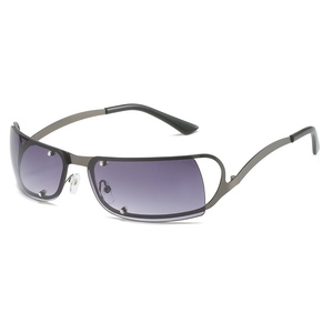 Fashion Style Rectangle Sunglasses Sports Frameless <b>Eyeglasses</b> Square Metal <b>Frame</b> Sunglasses - Product Image 2