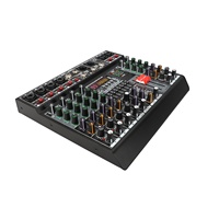 Console de mixage audio LXT6/LXT8 à bon prix, 6/8 canaux, carte son, 99DSP/EQ/2 AUX/sortie de groupe pour diffusion en direct