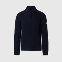 Service de broderie de logo personnalisé, fermeture éclair métallique sur mesure, pull à col montant mi-zippé en laine mélangée épaisse pour homme, pour un luxe discret