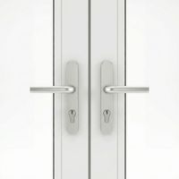 Porte à double battant chinoise moderne, durable, personnalisée, en acier inoxydable, avec verre trempé à rupture de pont thermique et étanche