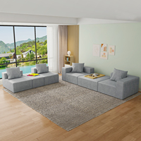 Canapé Modulable Italien Minimaliste Bloc de Tofu, Combinaison Libre 6 Places, Éponge Haute Densité, pour Salon