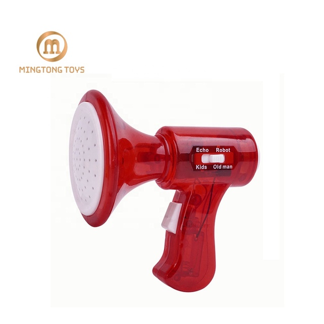 Wholesale Children Day Gift Funny Portable Robot Sound Handheld Horn Loudspeaker Megaphone Plastic Toy Voice Changer