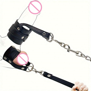 Cock Vòng bondage <span class=keywords><strong>Rope</strong></span> với da bdsm kích thích tình dục dây chuyền thiết bị với điều chỉnh linh hoạt SM dây - Product Image 2