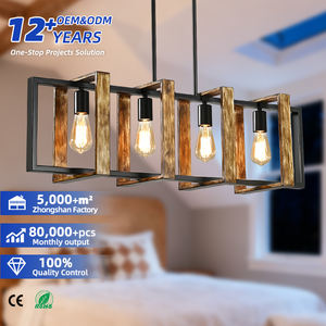 Postmodern Creative Rattan Restaurant Chandelier Modern Minimalist Home Stay Pendant Light Retro Style Solid Wood Pendant Lamps - Product Image 1