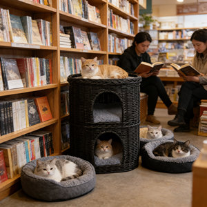 บ้านแมวหวายสานมือสอง<span class=keywords><strong>ชั้น</strong></span> เตียงแมวหวาย <span class=keywords><strong>คอนโด</strong></span>สัตว์เลี้ยงในร่มและกลางแจ้ง พร้อมเบาะนุ่ม - Product Image 5