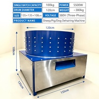 Machine à plumer les moutons, les porcs et les chiens, capacité de 100 kg/lot, 5500 W, machine à plumer le bétail commerciale, équipement d'abattoir