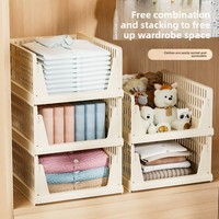 Panier de rangement carré pliable en PP écologique transfrontalier, organisateur de cuisine à plusieurs niveaux, plateau de bureau multifonctionnel pour documents