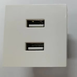 Para YUADON Dual USB Cassette enchufe de pared 45*45 DC 5V-2.1a cargador enchufes eléctricos 2 salidas de CA 2 USB para RV Home UK <span class=keywords><strong>Soc</strong></span> - Product Image 1