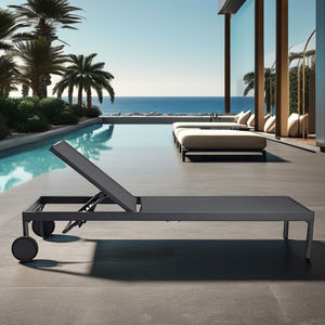 Extérieur Plage Piscine <span class=keywords><strong>Noir</strong></span> Cadre En Aluminium Hôtel <span class=keywords><strong>Soleil</strong></span> Lit Inclinable Chaise Longue Chaise Portable Villa Entrepôt - Product Image 3