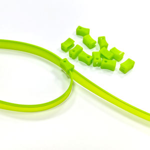 Glissière composite à <span class=keywords><strong>fermeture</strong></span> automatique, <span class=keywords><strong>clip</strong></span> en plastique, chaîne de <span class=keywords><strong>fermeture</strong></span> pour sac à vêtements, noir, 11 mm, écologique, PE Edge Pull - Product Image 2