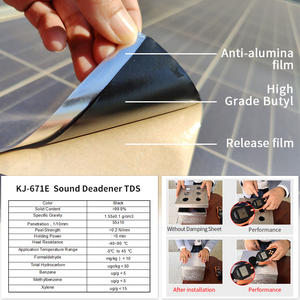 無料サンプル2.0mm 2.5mm 3.0mm厚さ車アルミ箔ブチルゴム減衰シートノイズダンピングマット防音 - Product Image 4