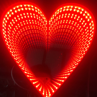 2024 nuevo diseño en forma de corazón abismo espejo signo para decoración de habitación